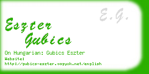 eszter gubics business card